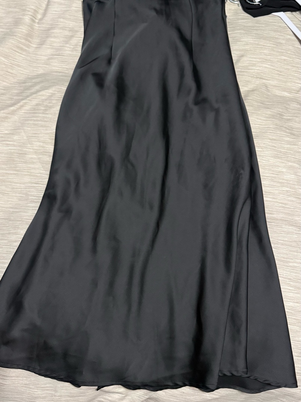 SHEIN Black Satin Maxi Skirt